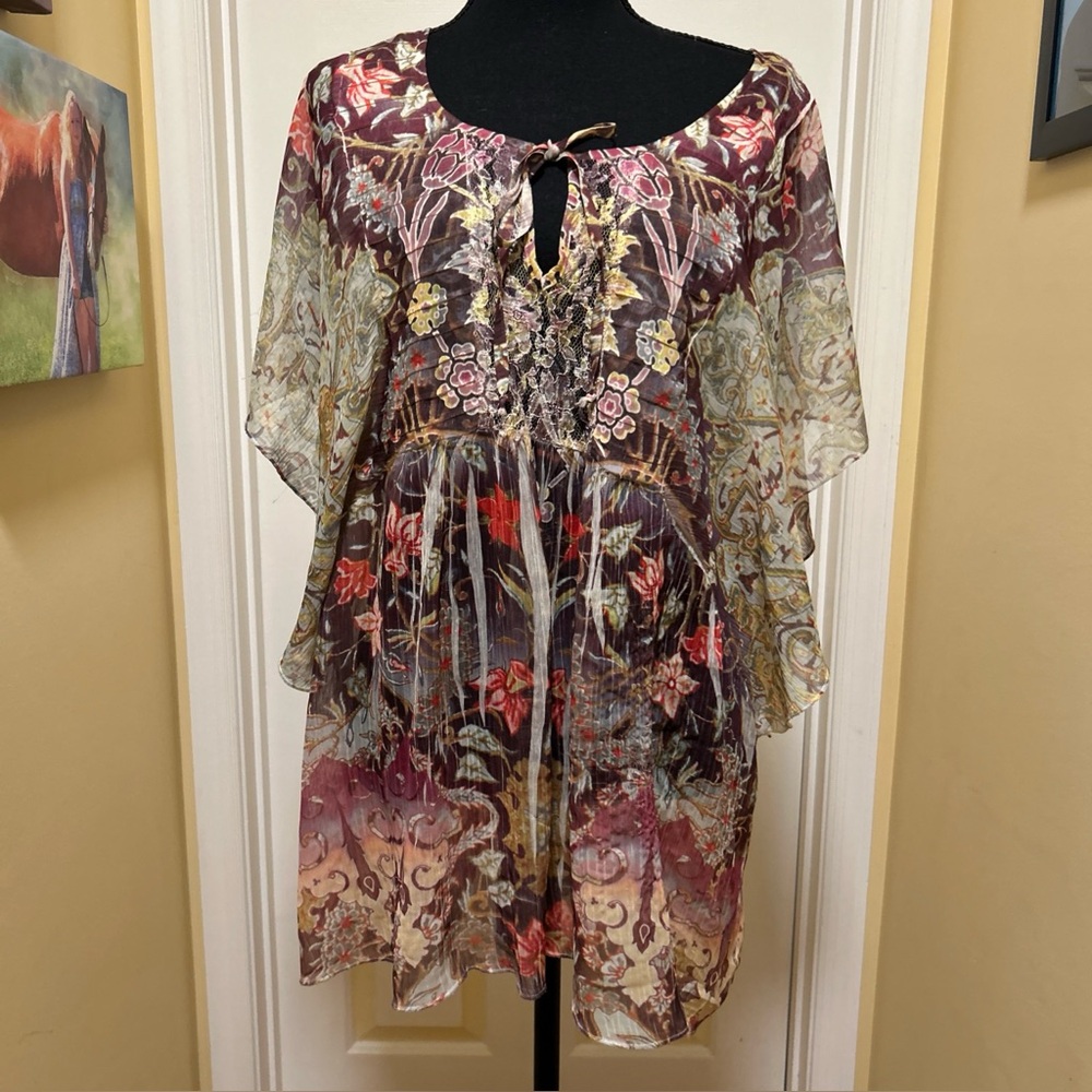 Dressbarn Multicolor Floral Blouse